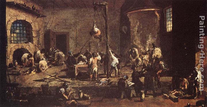 Interrogations in Jail painting - Alessandro Magnasco Interrogations in Jail art painting